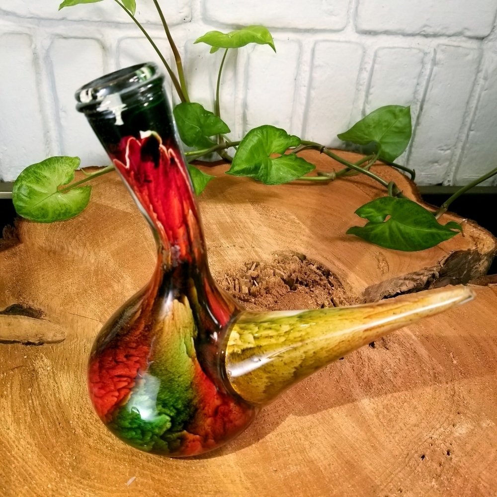 Porrón Wine Decanter Vintage Spanish Handblown Glass - Picture 4 of 7